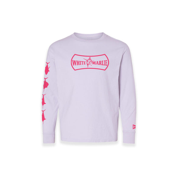 Youth Lavender Long Sleeve White Marlie T-Shirt