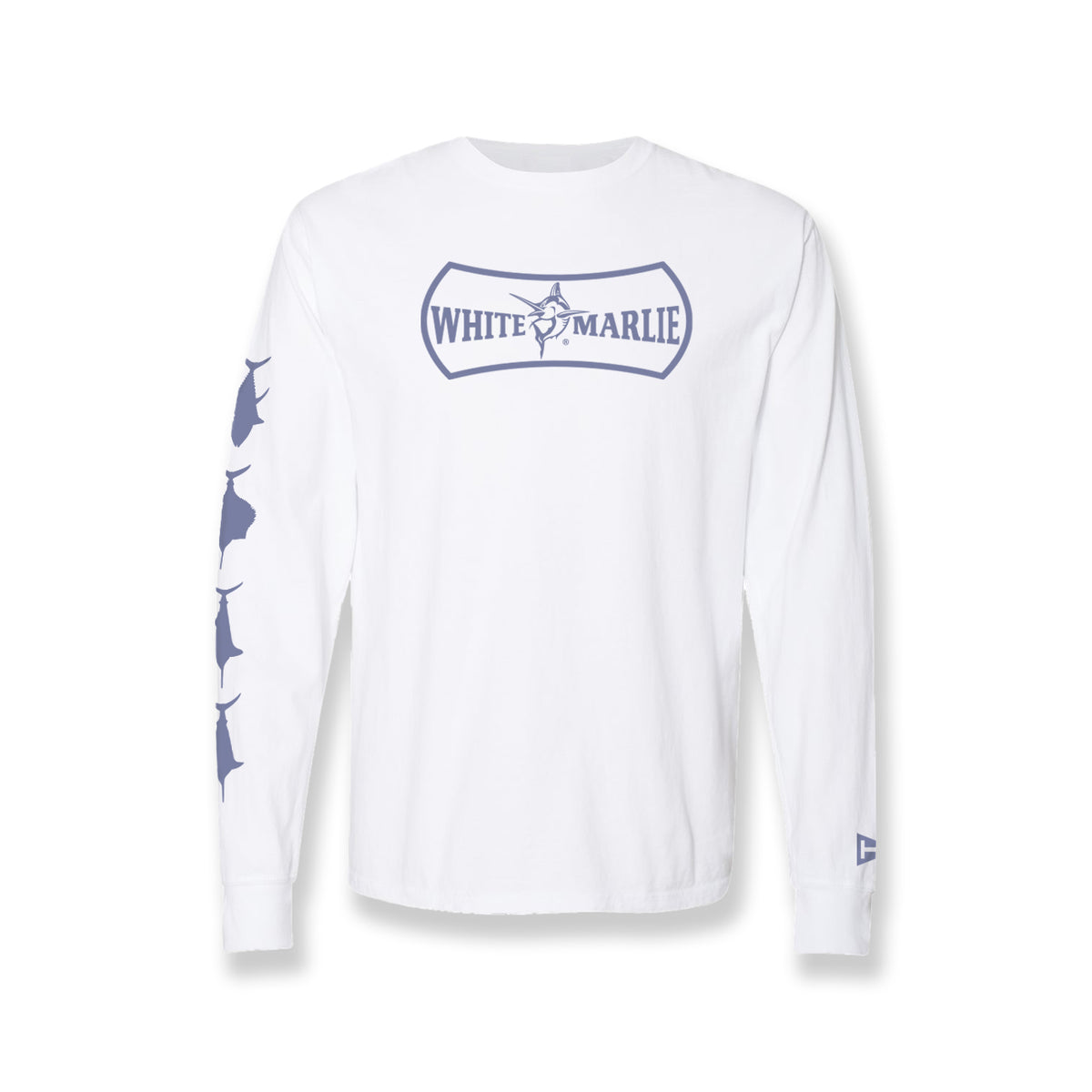 Adult SPF Long Sleeve Shirts – Tagged Adult SPF Ts – White Marlie