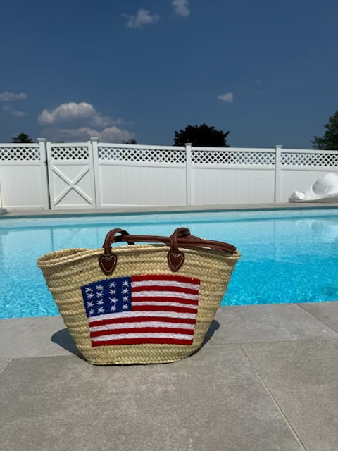 Flag Straw Bag