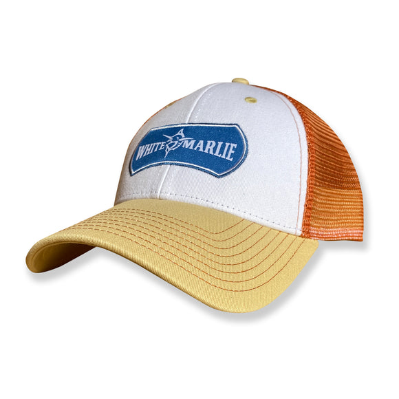 White and Texas Orange White Marlie Trucker Hat