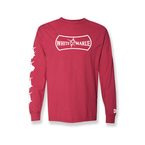 Red Long Sleeve White Marlie T-Shirt