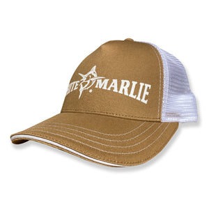 White Marlie Golden Brown Classic Trucker Hat
