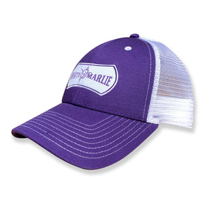 Purple White Marlie Trucker Hat