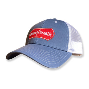 White Marlie Slate WM Trucker Hat