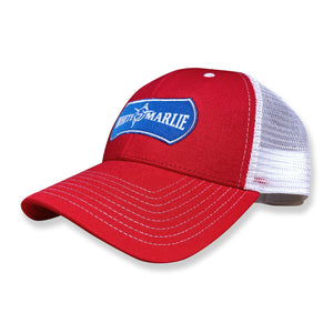 Red White Marlie Trucker Hat