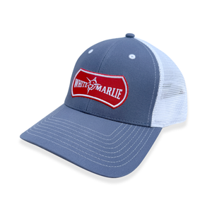 White Marlie SMALL FIT Slate Trucker Hat