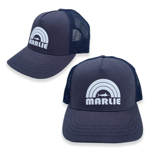 Navy and White Marlie Sun Trucker