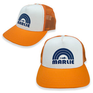 Orange and White Marlie Sun Trucker Hat