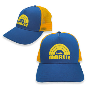 Royal Blue and Golden Yellow Marlie Sun Trucker Hat