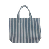 Blue Ticking Stripe Tote Bag