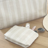 Sand Ticking Stripe Make-Up Bag