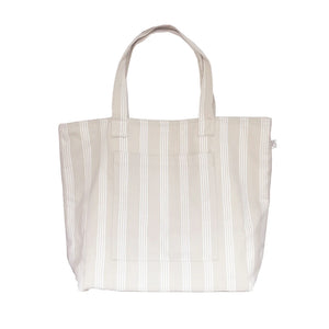 Sand Ticking Stripe Tote Bag