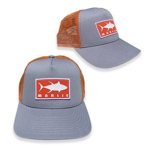 Grey and Orange Marlie Tuna Trucker Hat