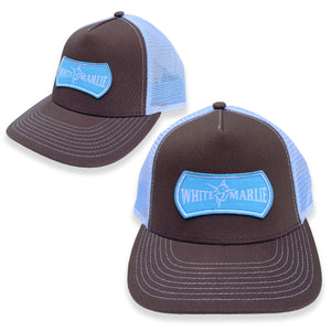 Brown and White White Marlie Trucker Hat