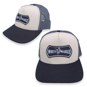 Birch White and Black White Marlie Trucker Hat