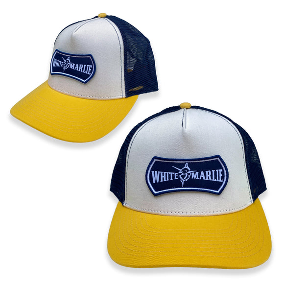 White and Navy White Marlie Trucker Hat