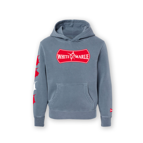Youth Slate Blue White Marlie Hoodie