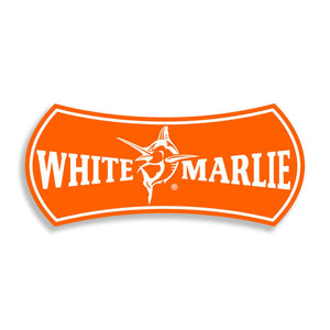 White Marlie Large Orange Sticker