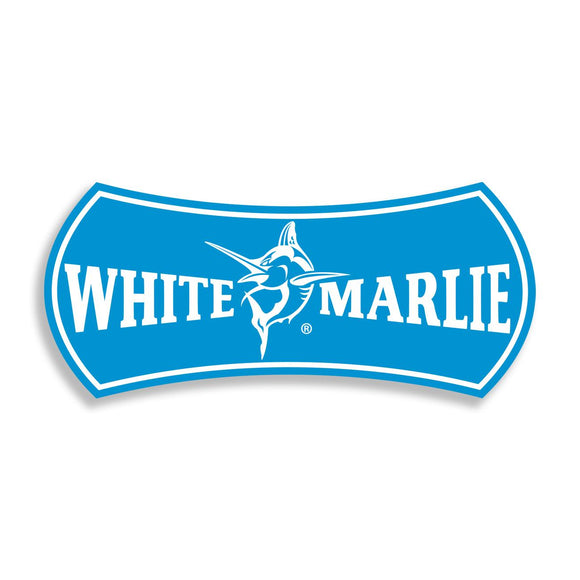 White Marlie Large Royal Blue Sticker