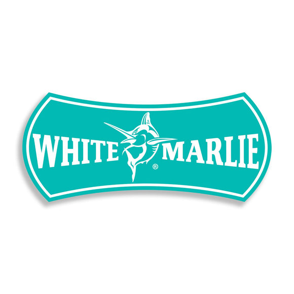 White Marlie Large Turquoise Sticker